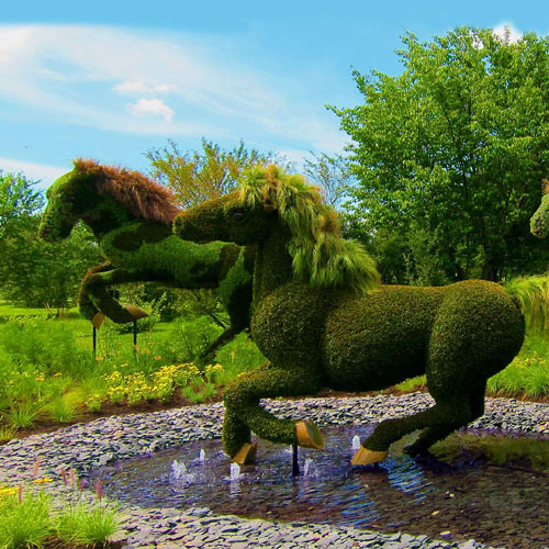 景觀動物綠植雕塑花壇