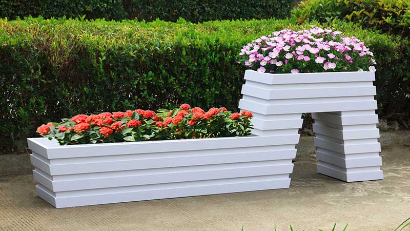 PVC木塑移動花箱
