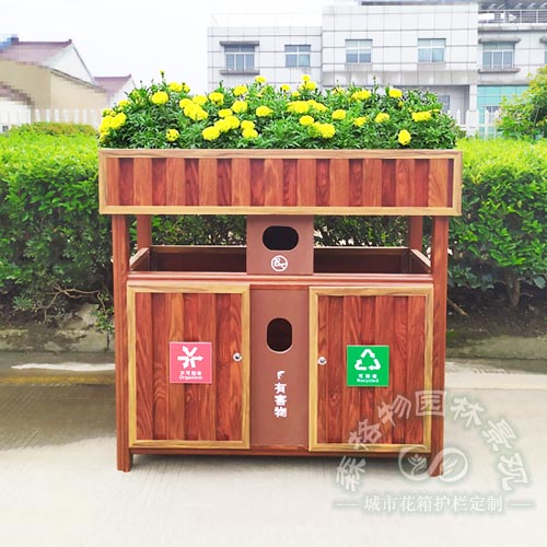 垃圾桶組合花箱