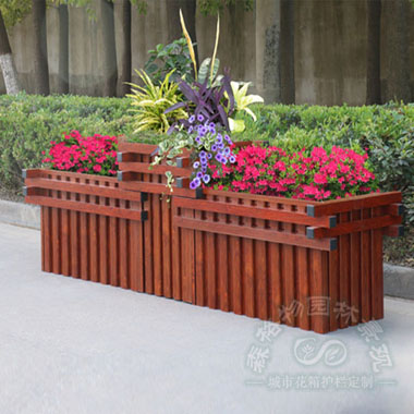 廣西仿木紋鋁合金道路花箱