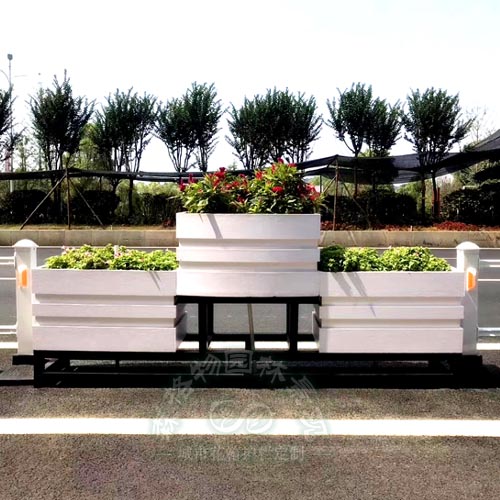 方形圓弧PVC花箱護欄