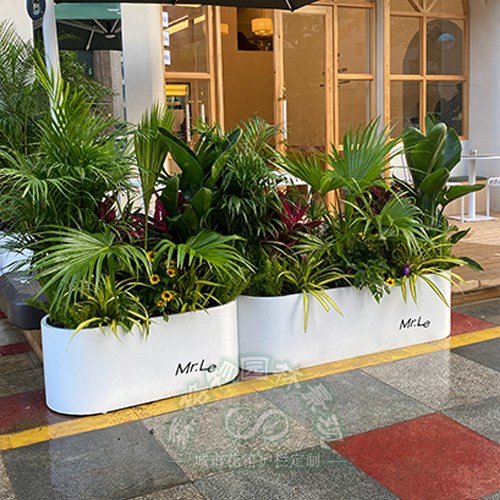 餐飲披薩店花箱隔斷