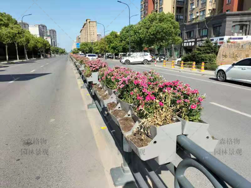 浙江嘉興三公里馬鞍護欄花箱