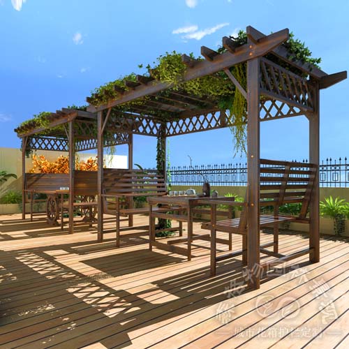 防腐木葡萄架廊架