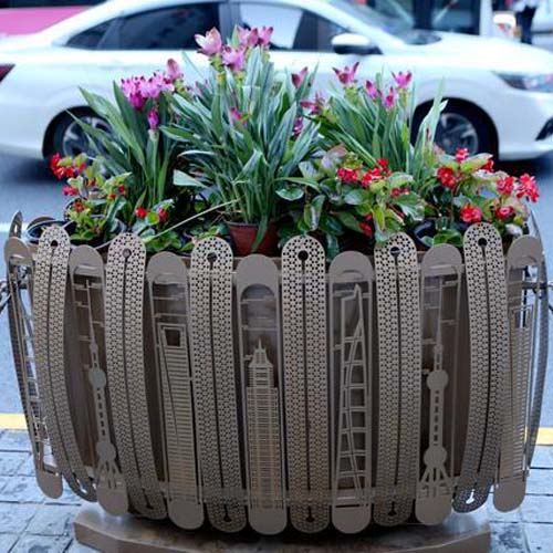 藝術(shù)雕刻金屬花箱