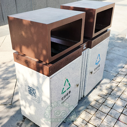 戶外景觀雙分類垃圾箱