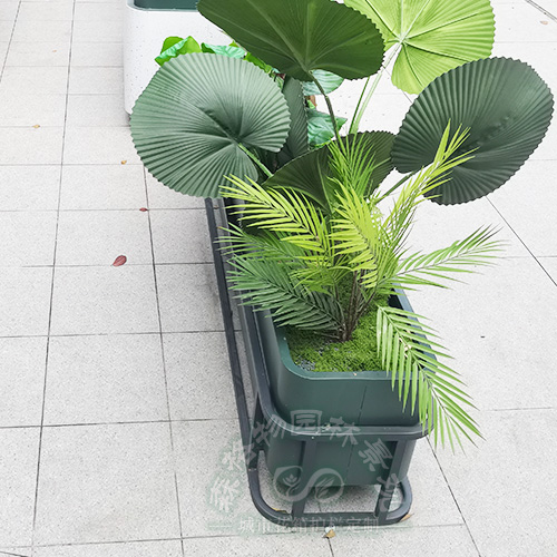商業街庭院風花箱隔斷